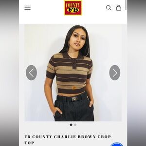 FB COUNTY CHARLIE BROWN CROP TOP Size 1XL fits like a Medium